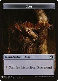 Clue // Golem Double-sided Token - The List Reprints - Magic: The Gathering card