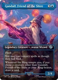 Gandalf, Friend of the Shire (Borderless) - Universes Beyond: The Lord of the Rings: Tales of Middle-earth - Magic: The Gathering card