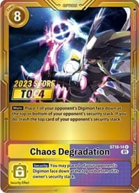 Chaos Degradation (2023 Store Top 4) - Starter Deck 10: Parallel World Tactician - Digimon Card Game card