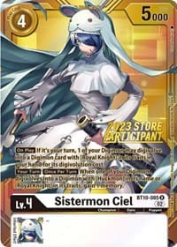 Sistermon Ciel (2023 Store Participant) - Xros Encounter - Digimon Card Game card
