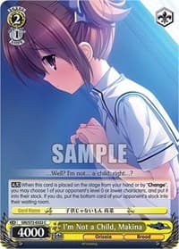 I'm Not a Child, Makina - The Fruit of Grisaia - Weiss Schwarz card