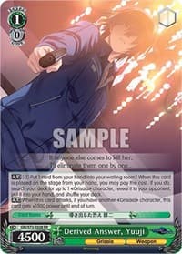 Derived Answer, Yuuji - The Fruit of Grisaia - Weiss Schwarz card