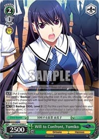 Will to Confront, Yumiko - The Fruit of Grisaia - Weiss Schwarz card
