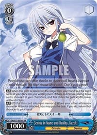 Genius in Name and Reality, Kazuki (SR) - The Fruit of Grisaia - Weiss Schwarz card
