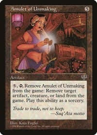 Amulet of Unmaking - Mirage - Magic: The Gathering card
