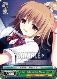Sisterly Relationship, Makina - The Fruit of Grisaia - Weiss Schwarz card