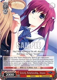 Sisterly Relationship, Amane - The Fruit of Grisaia - Weiss Schwarz card