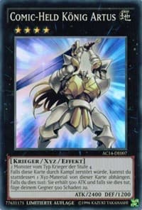 Comics Hero King Arthur (German) - "Comic-Held König Artus" - Advent Calendar 2014 (Adventskalender ZEXAL-Edition) - YuGiOh card