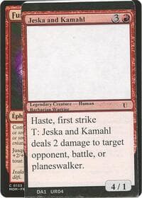 Jeska and Kamahl - Un-Known Event Playtest Cards - Magic: The Gathering card