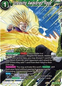 Uneasing Awakened Rage - Wild Resurgence - Dragon Ball Super: Masters card