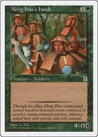 Meng Huo's Horde - Portal Three Kingdoms - Magic: The Gathering card