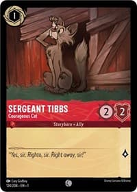 Sergeant Tibbs - Courageous Cat - The First Chapter - Disney Lorcana card