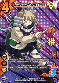 Throwing Knife Lunge (Class Reunion Limited Edition Collector's Pack) - UniVersus: My Hero Academia Promo Cards - UniVersus card