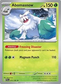 Abomasnow - SV02: Paldea Evolved - Pokemon card