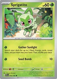 Sprigatito - SV02: Paldea Evolved - Pokemon card