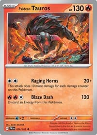Paldean Tauros - SV02: Paldea Evolved - Pokemon card