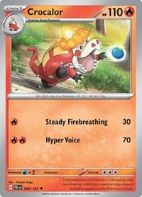 Crocalor - SV02: Paldea Evolved - Pokemon card