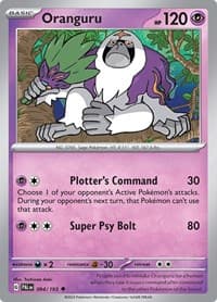 Oranguru - SV02: Paldea Evolved - Pokemon card
