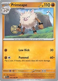 Primeape - SV02: Paldea Evolved - Pokemon card