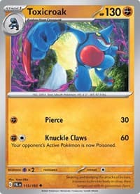 Toxicroak - SV02: Paldea Evolved - Pokemon card