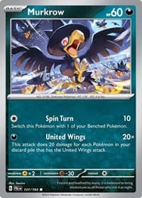 Murkrow - SV02: Paldea Evolved - Pokemon card