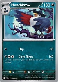 Honchkrow - SV02: Paldea Evolved - Pokemon card