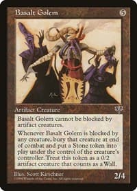 Basalt Golem - Mirage - Magic: The Gathering card