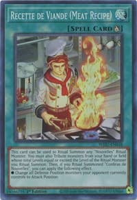 Recette de Viande (Meat Recipe) - Wild Survivors - YuGiOh card