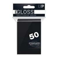 PRO-Gloss Standard Deck Protectors - Black (50-Pack) (Modern Logo) - Ultra Pro Card Sleeves - Card Sleeves card