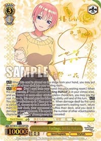 Irrepressible Feelings, Ichika Nakano (SSP) - The Quintessential Quintuplets Movie - Weiss Schwarz card