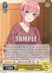 Relaxing in a Yukata, Ichika Nakano (SR) - The Quintessential Quintuplets Movie - Weiss Schwarz card