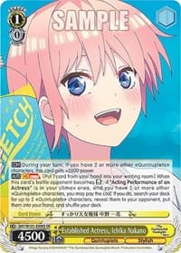 Established Actress, Ichika Nakano (SR) - The Quintessential Quintuplets Movie - Weiss Schwarz card