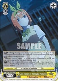Our Resolve, Yotsuba Nakano - The Quintessential Quintuplets Movie - Weiss Schwarz card