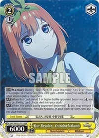 Our Resolve, Yotsuba Nakano (SR) - The Quintessential Quintuplets Movie - Weiss Schwarz card
