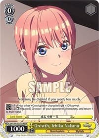 Growth, Ichika Nakano (SR) - The Quintessential Quintuplets Movie - Weiss Schwarz card