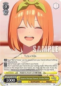 Surprise Marriage Proposal, Yotsuba Nakano (SR) - The Quintessential Quintuplets Movie - Weiss Schwarz card