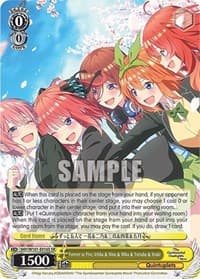 Forever as Five, Ichika & Nino & Miku & Yotsuba & Itsuki (SR) - The Quintessential Quintuplets Movie - Weiss Schwarz card