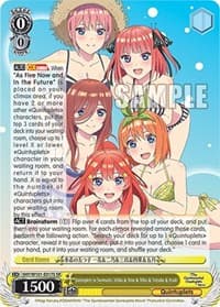 Quintuplets in Swimsuits, Ichika & Nino & Miku & Yotsuba & Itsuki (SR) - The Quintessential Quintuplets Movie - Weiss Schwarz card
