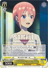 Reminiscing, Ichika Nakano - The Quintessential Quintuplets Movie - Weiss Schwarz card