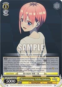 Reminiscing, Ichika Nakano (SR) - The Quintessential Quintuplets Movie - Weiss Schwarz card