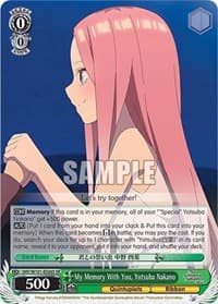 My Memory With You, Yotsuba Nakano (SR) - The Quintessential Quintuplets Movie - Weiss Schwarz card