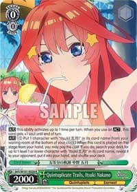 Quintuplicate Trails, Itsuki Nakano - The Quintessential Quintuplets Movie - Weiss Schwarz card
