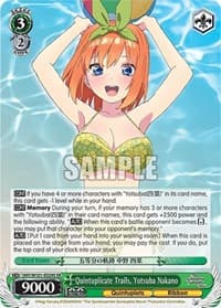 Quintuplicate Trails, Yotsuba Nakano (SR) - The Quintessential Quintuplets Movie - Weiss Schwarz card