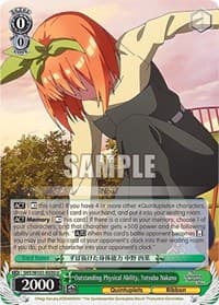 Outstanding Physical Ability, Yotsuba Nakano - The Quintessential Quintuplets Movie - Weiss Schwarz card