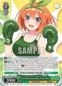 Outstanding Physical Ability, Yotsuba Nakano (SR) - The Quintessential Quintuplets Movie - Weiss Schwarz card