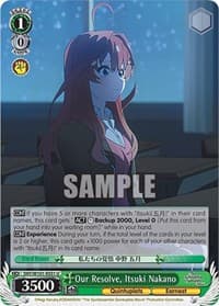 Our Resolve, Itsuki Nakano - The Quintessential Quintuplets Movie - Weiss Schwarz card