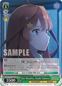 Our Resolve, Itsuki Nakano (SR) - The Quintessential Quintuplets Movie - Weiss Schwarz card