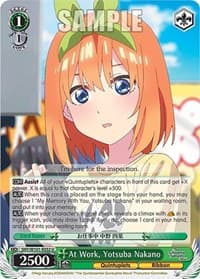 At Work, Yotsuba Nakano - The Quintessential Quintuplets Movie - Weiss Schwarz card
