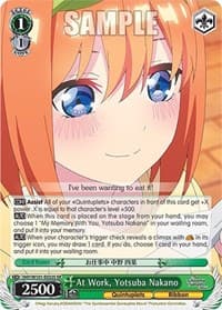 At Work, Yotsuba Nakano (SR) - The Quintessential Quintuplets Movie - Weiss Schwarz card