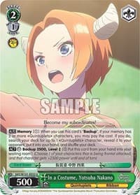 In a Costume, Yotsuba Nakano - The Quintessential Quintuplets Movie - Weiss Schwarz card